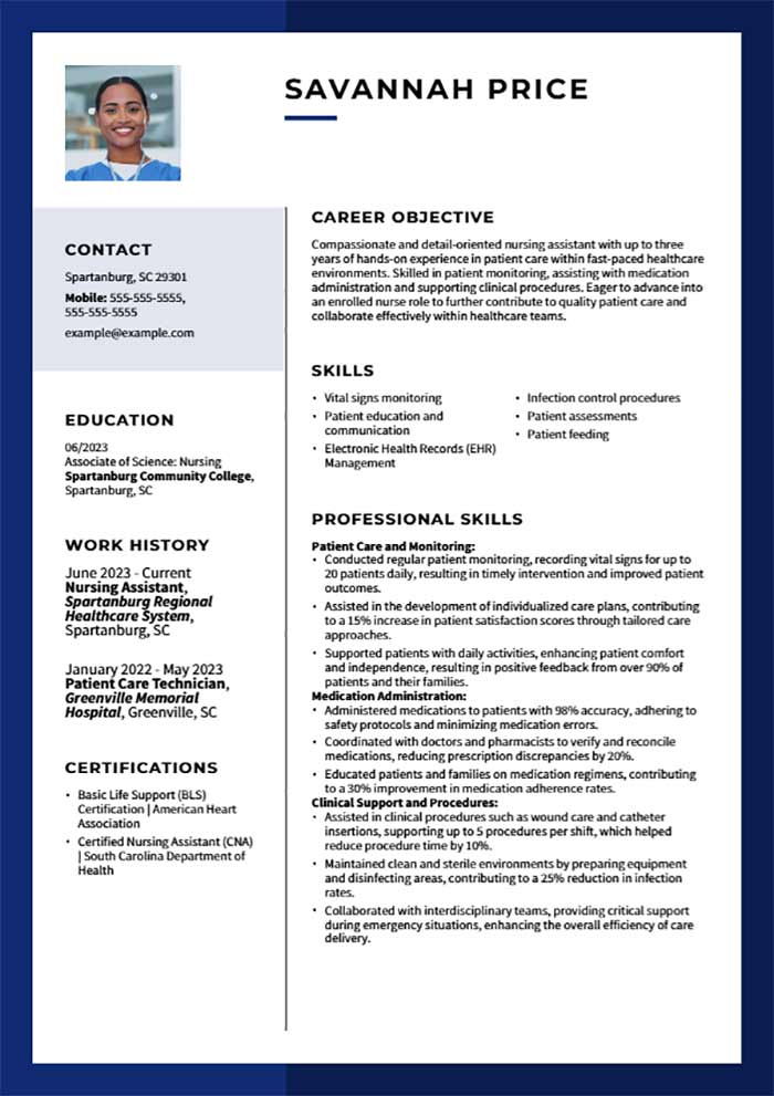 نمونه رزومه خوب برای پرستاری 