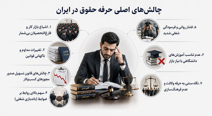 چالش های اصلی حرفه حقوق  در ایران 