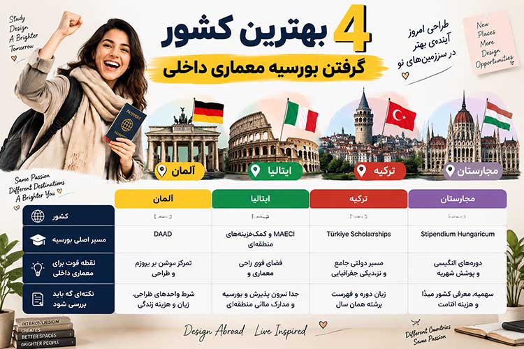 بورسیه تحصیلی بورسیه معماری داخلی